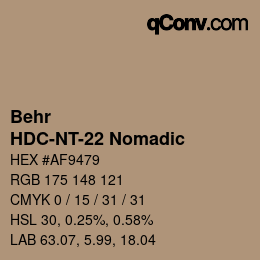 カラーコード: Behr - HDC-NT-22 Nomadic | qconv.com