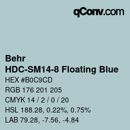 Color code: Behr - HDC-SM14-8 Floating Blue | qconv.com
