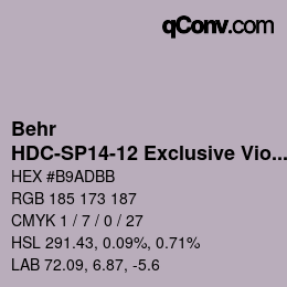 Farbcode: Behr - HDC-SP14-12 Exclusive Violet | qconv.com