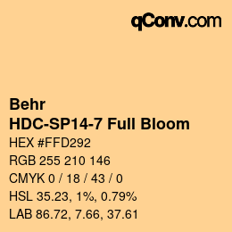 Farbcode: Behr - HDC-SP14-7 Full Bloom | qconv.com