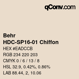 カラーコード: Behr - HDC-SP16-01 Chiffon | qconv.com