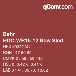 Farbcode: Behr - HDC-WR15-12 New Sled | qconv.com