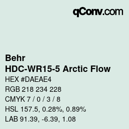 Code couleur: Behr - HDC-WR15-5 Arctic Flow | qconv.com