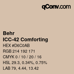 Color code: Behr - ICC-42 Comforting | qconv.com