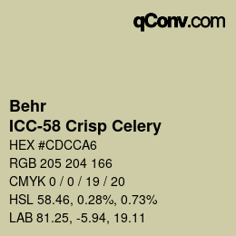 Color code: Behr - ICC-58 Crisp Celery | qconv.com