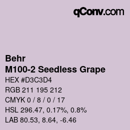 Color code: Behr - M100-2 Seedless Grape | qconv.com