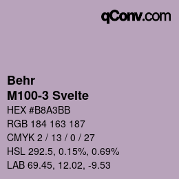 Color code: Behr - M100-3 Svelte | qconv.com