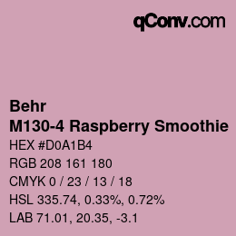 Color code: Behr - M130-4 Raspberry Smoothie | qconv.com