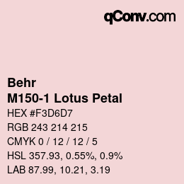 Color code: Behr - M150-1 Lotus Petal | qconv.com