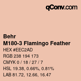 Código de color: Behr - M180-3 Flamingo Feather | qconv.com