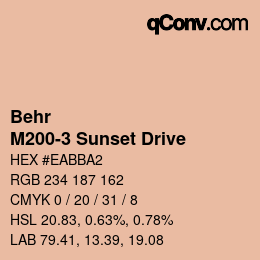Farbcode: Behr - M200-3 Sunset Drive | qconv.com