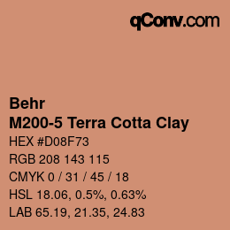 Farbcode: Behr - M200-5 Terra Cotta Clay | qconv.com