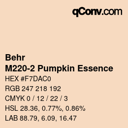 カラーコード: Behr - M220-2 Pumpkin Essence | qconv.com