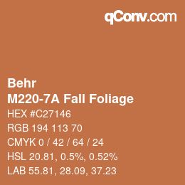Color code: Behr - M220-7A Fall Foliage | qconv.com