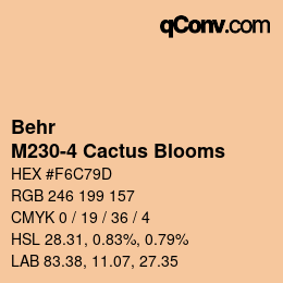 カラーコード: Behr - M230-4 Cactus Blooms | qconv.com