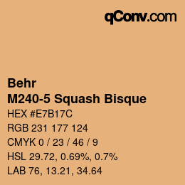 Color code: Behr - M240-5 Squash Bisque | qconv.com