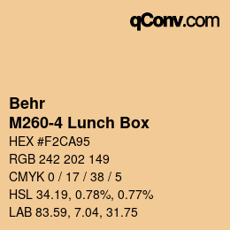 カラーコード: Behr - M260-4 Lunch Box | qconv.com