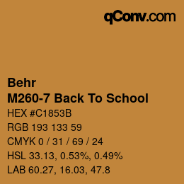 Farbcode: Behr - M260-7 Back To School | qconv.com