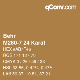 Color code: Behr - M280-7 24 Karat | qconv.com
