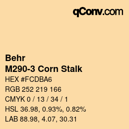 Color code: Behr - M290-3 Corn Stalk | qconv.com