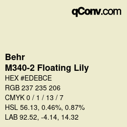 Color code: Behr - M340-2 Floating Lily | qconv.com