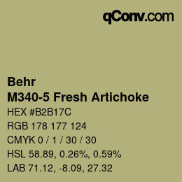 Color code: Behr - M340-5 Fresh Artichoke | qconv.com