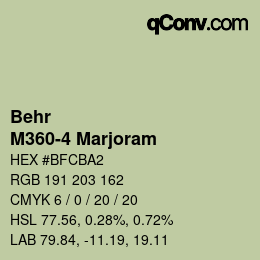 カラーコード: Behr - M360-4 Marjoram | qconv.com