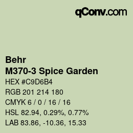 カラーコード: Behr - M370-3 Spice Garden | qconv.com
