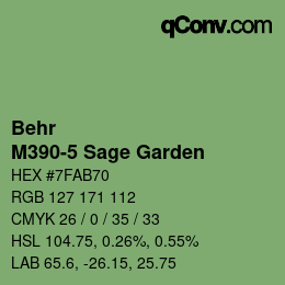 Color code: Behr - M390-5 Sage Garden | qconv.com