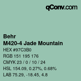 Farbcode: Behr - M420-4 Jade Mountain | qconv.com