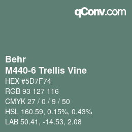 Color code: Behr - M440-6 Trellis Vine | qconv.com