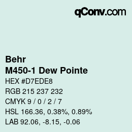 カラーコード: Behr - M450-1 Dew Pointe | qconv.com