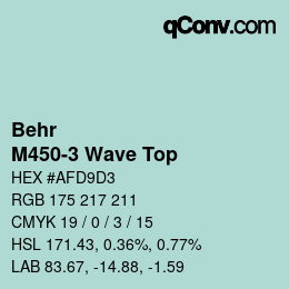 Color code: Behr - M450-3 Wave Top | qconv.com