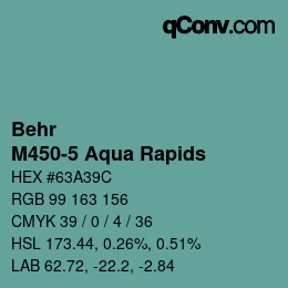 カラーコード: Behr - M450-5 Aqua Rapids | qconv.com