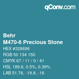 カラーコード: Behr - M470-6 Precious Stone | qconv.com