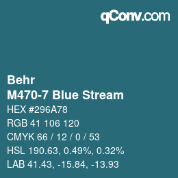 カラーコード: Behr - M470-7 Blue Stream | qconv.com