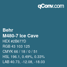 カラーコード: Behr - M480-7 Ice Cave | qconv.com