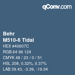 Color code: Behr - M510-6 Tidal | qconv.com