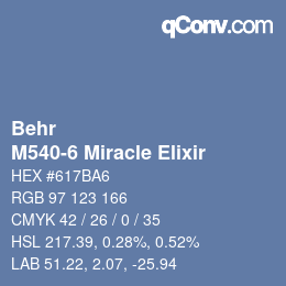 Color code: Behr - M540-6 Miracle Elixir | qconv.com