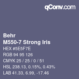 カラーコード: Behr - M550-7 Strong Iris | qconv.com