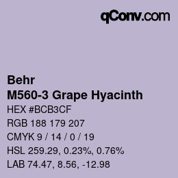 Farbcode: Behr - M560-3 Grape Hyacinth | qconv.com