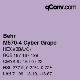 Color code: Behr - M570-4 Cyber Grape | qconv.com
