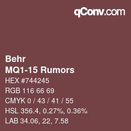 Código de color: Behr - MQ1-15 Rumors | qconv.com