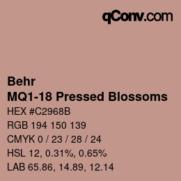 Color code: Behr - MQ1-18 Pressed Blossoms | qconv.com