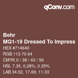 Código de color: Behr - MQ1-19 Dressed To Impress | qconv.com