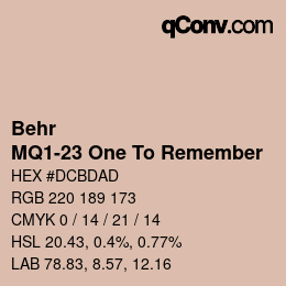 Color code: Behr - MQ1-23 One To Remember | qconv.com