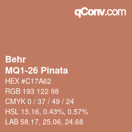 Color code: Behr - MQ1-26 Pinata | qconv.com