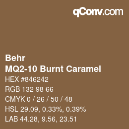 Color code: Behr - MQ2-10 Burnt Caramel | qconv.com