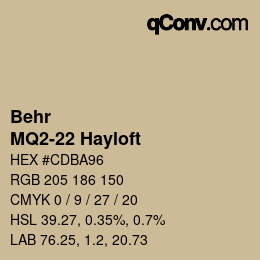 Color code: Behr - MQ2-22 Hayloft | qconv.com