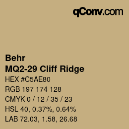Farbcode: Behr - MQ2-29 Cliff Ridge | qconv.com